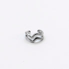 Wave Ear Cuff in silver