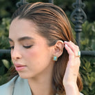 Model wearing gold Ear Cuff from Mila Online Shop