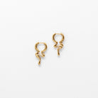 Melting Hoop Earrings – 18k Gold PVD Plated Stainless Steel – Close-Up of Fluid Sculptural Hoop Design – Modern Minimalist Earrings – Mila Giraldo Jewellery Australia